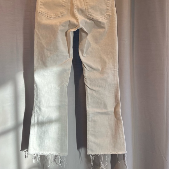 Madewell size 24 white jeans. Crop flare distressed. Cali Demi Boot. - Picture 2 of 4